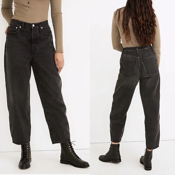 SOLD Madewell balloon leg jeans washed black noll wash MD690 28 - Picture 11 of 15